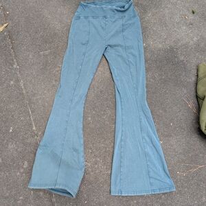 Blue Flared Pants